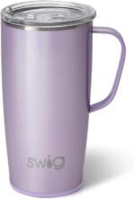 Swig Life 22oz Travel Mug, Insulated Tumbler with Handle and Lid, Cup Holder Friendly, Dishwasher Safe, Stainless Steel, Travel Coffee Cup, Insulated Mug with Lid (Pixie) - Image 2