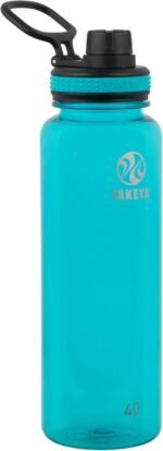 Takeya Tritan Sports Water Bottle with Spout Lid, 40 oz, Ocean - Image 2