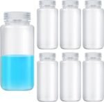 Tatuo 6 Pcs 16oz 500ml Polypropylene Reagent Bottle Plastic Sample Bottles with Screw Caps Transparent PP Sample Containers with Lid for Liquids, Laboratory, Storage at Home (Clear) - Image 2