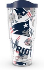 Tervis Classic Tritan 24oz Tumbler with Travel Lid | NFL® New England Patriots - All Over | Made in America, BPA/PFAS Free, Keeps Drinks Hot or Cold - Image 2