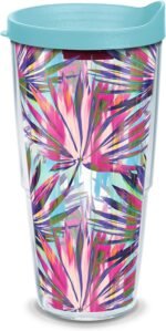 Tervis Multi Color Palms Made in USA Double Walled Insulated Tumbler Travel Cup Keeps Drinks Cold & Hot, 24oz, Classic - Image 2