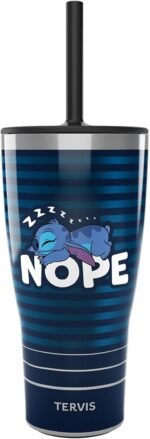 Tervis Traveler Disney Lilo and Stitch 20th Anniversary Triple Walled Insulated Tumbler Travel Cup Keeps Drinks Cold & Hot, 30oz - with Straw Lid, Stainless Steel - Image 2