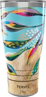 Tervis Traveler EttaVee Golden Leaves Triple Insulated Tumbler Travel Cup Keeps Drinks Cold & Hot, 30oz, Stainless Steel - Image 2