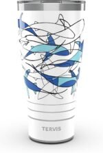 Tervis Traveler Guy Harvey Shark Camo Triple Walled Insulated Tumbler Travel Cup Keeps Drinks Cold & Hot, 30oz, Stainless Steel - Image 2