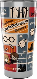 Tervis Traveler Harry Potter Charms Tiles Triple Walled Insulated Tumbler Travel Cup Keeps Drinks Cold & Hot, 20oz, Stainless Steel - Image 2