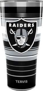 Tervis Traveler NFL Las Vegas Raiders - Hype Stripes Triple Walled Insulated Tumbler Travel Cup Keeps Drinks Cold & Hot, 30oz, Stainless Steel - Image 2
