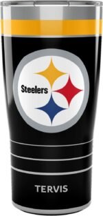 Tervis Traveler NFL Pittsburgh Steelers - MVP Triple Insulated Tumbler Travel Cup Keeps Drinks Cold & Hot, 20oz, Stainless Steel - Image 2
