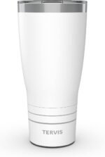 Tervis Traveler Powder Coated Stainless Steel Triple Walled Insulated Tumbler Travel Cup Keeps Drinks Cold & Hot, 30oz, Glacier White - Image 2
