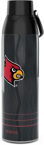 Tervis Venture Water Bottle Louisville Cardinals - Full Speed Triple Insulated Tumbler Travel Cup Keeps Drinks Cold & Hot, 26oz, Stainless Steel - Image 2