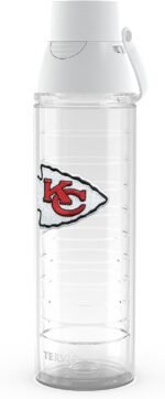Tervis Venture® Lite Tritan 24oz Water Bottle with 2-in-1 VersaLid® | NFL® Kansas City Chiefs - Embroidered Emblem | Made in America, Leakproof, Double-Wall Vacuum Insulated, Keeps Drinks Cold - Image 2