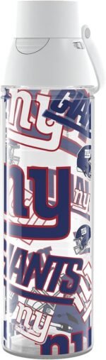 Tervis Venture® Lite Tritan 24oz Water Bottle with 2-in-1 VersaLid® | NFL® New York Giants - All Over | Made in America, Leakproof, Double-Wall Vacuum Insulated, Keeps Drinks Cold - Image 2