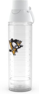 Tervis Venture® Lite Tritan 24oz Water Bottle with 2-in-1 VersaLid® | NHL® Pittsburgh Penguins® - Embroidered Emblem | Made in America, Leakproof, Double-Wall Vacuum Insulated, Keeps Drinks Cold - Image 2