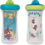 The First Years Marvel Insulated Sippy Cups - Spill Proof Insulated Toddler Cups with Bite-Resistant Hard Spout - 9 Ounces - 2 Count - Image 2