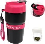 Thermal Infuser Insulated Tumbler, Magnetic 2-in-1 Stainless Steel Travel Mug for Tea & Coffee, 16OZ/480ML Leak-Proof Water Bottle with Wide Mouth & Carry Lanyard, Ideal Gift(Black) - Image 2