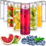 Uiifan 8 Pcs Wide Mouth Glass Water Bottle with Lids 16 oz Reusable Juice Bottles Leakproof Glass Containers for Liquids Portable Drinking Jars for Smoothies Cold Brew Juices Storage - Image 2