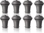 Vacu Vin Wine Saver Vacuum Stoppers - Set of 8 - Gray - Airtight Seal for Opened Bottles to Preserve Freshness Up to 10 Days - Food Grade Rubber - Easy to Use Perfect for Every Occasion - Image 2