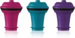 Vacu Vin Wine Saver Vacuum Stoppers – Set of 3 – Multicolor – Airtight Seal to Keep Wine Fresh Up to a Week – Compatible with Vacu Vin Wine Saver Pump – Reusable & Dishwasher Safe - Image 2