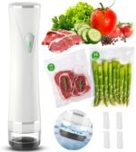 Vacuum Sealer Set (Vacuum Machine + 30 Reusable Vacuum Bags) Handheld Vacuum Sealer for Food, Portable Compact Food Sealer with Auto-Stop & Detachable Filter, 5X Freshness Lock - Image 2