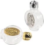 Veemoon 2Pcs Embossed Holy Water Bottles Small Glass Portable Containers for Communion Blessings Travel Use Decorative Religious - Image 2