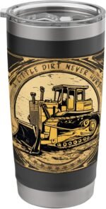 Vintage Bulldozer Stainless Steel Insulated Tumbler - Image 2