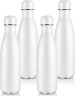 Volhoply 17oz Insulated Water Bottles MultiPack, BPA Free Water Bottle for Kids, Gym, Travel, Sports, Available in Packs of 1, 4, or 8（White,4 Pack） - Image 2