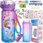 VteePck Kids Water Bottle for Girls Toys for Ages 5 6 7, Stickers Decorate Water Bottle Kits, Unicorn Gifts Decorations Water Bottle for Kids Activitie, Arts and Crafts for Kids Ages 8-12 - Image 2