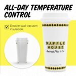 Waffle House Tumbler – 20oz Travel Coffee Tumbler with Spill-Resistant Lid, Double Wall Insulated Mug for Hot or Cold Drinks, Official Merch - Image 2