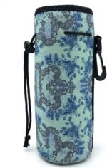 Water Bottle Carrier,Insulated Neoprene Water Gym Travel bottle Holder Bag Protector Sleeve Case Pouch Cover 0.6L or 0.75L, Great for Stainless Steel Bottles (Blue) - Image 2