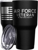 We The People Holsters - Air Force Veteran - Air Force Travel Mug - American Flag Coffee Travel Mug - Veterans Day Tumbler - Double Insulated Tumbler - 30 oz - Image 2