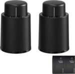 Wine Stoppers Vacuum, Reusable Silicone Wine Bottle Stopper Wine Saver Wine Preserver with Date Dial, Best Christmas and Birthday Gifts - 2 Pack - Image 2