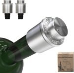 Wine Stoppers Vacuum for Wine Bottles - 2-Pack Stainless Steel Wine Saver with Date Markers, Reusable, Leak-Proof Wine Preserver, Perfect Gifts for Wine Lovers & Bar Accessories - Image 2