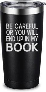Writer Gifts for Men & Women, Cool Gifts for Writers, Author Appreciation Present for Birthday, Christmas, 20oz Engraved Writer Tumbler, Black - Image 2