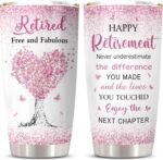 ZANIION Retirement Tumbler 1PC, Best Retirement Gift Ideas, Mug for Women, Farewell Cup 20oz - Image 2