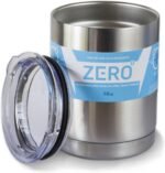 Zero Degree Stainless Steel Tumbler with Lid, Double Wall Vacuum Insulated Travel Mug,Flat and Perfect Size for a Cup of Coffee (10 oz) - Image 2