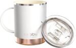 asobu Ultimate Ceramic Travel Mug, 12oz Insulated Stainless Steel Coffee Cup with Handle & Splash-Resistant Lid, Ceramic Lined for Pure Taste, BPA-Free, Double-Wall Vacuum for Hot Drinks - Image 2