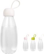 emoi BPA Free Water Bottle, 16oz/480ml Cute Water Bottle with Carrying Strap, Ideal for Kids Boys Girls Students Women Healthy Hydration-White - Image 2