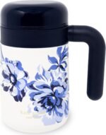 kate spade new york Travel Tea Mug,16 oz Stainless Steel Thermal Mug with Tea Infuser (Floral Toile) - Image 2